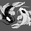 Black And White Koi Paint By Numbers