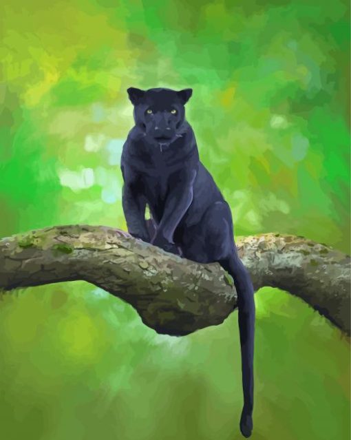 Black Jaguar Paint By Numbers