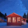 Cabin At Night Art Paint By Numbers