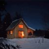 Cabin At Night Paint By Numbers