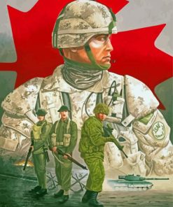 Canadian Military Art Paint By Numbers