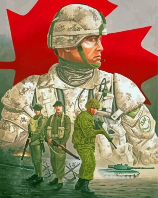 Canadian Military Art Paint By Numbers