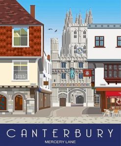 Canterbury City Poster Paint By Numbers