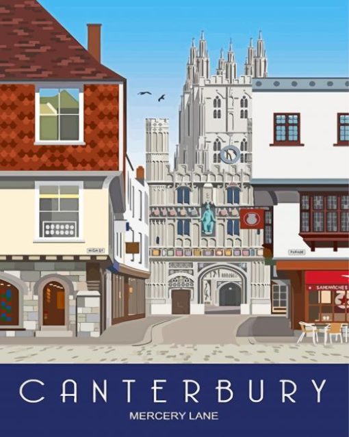 Canterbury City Poster Paint By Numbers