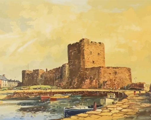 Carrickfergus Castle Art Paint By Numbers