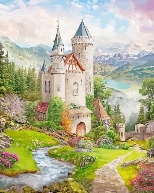 Castle Landscape View Paint By Numbers