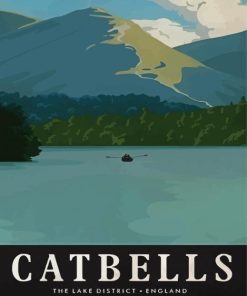 Catbells The Lake District England Poster Paint By Numbers