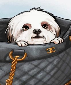 Chanel Dog In Bag Paint By Numbers