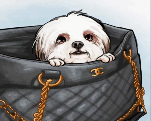 Chanel Dog In Bag Paint By Numbers