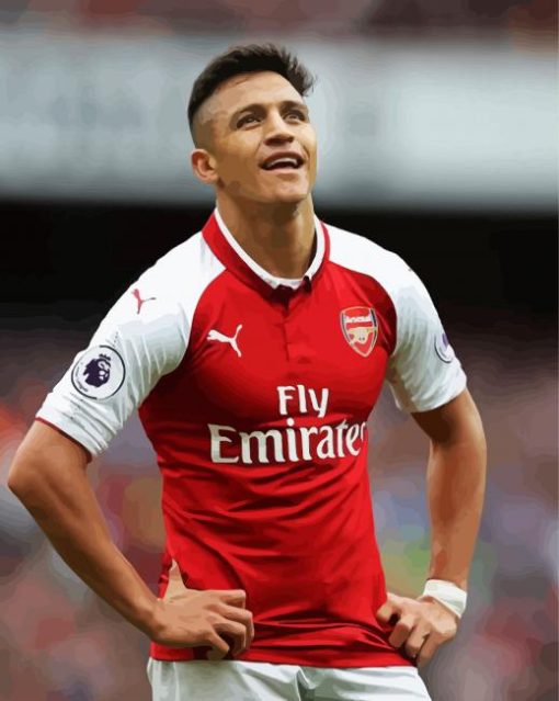 Chilean Football Player Alexis Sánchez Paint By Numbers