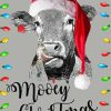 Christmas Cow Poster Paint By Numbers