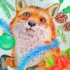 Christmas Fox Art Paint By Numbers