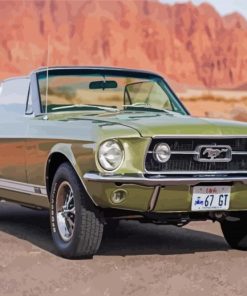 Classic 1967 Mustang Convertible Paint By Numbers