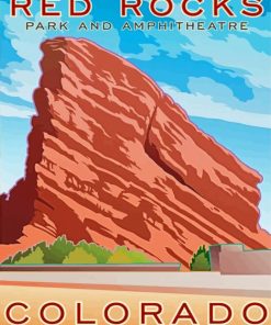 Colorado Red Rocks Poster Paint By Numbers