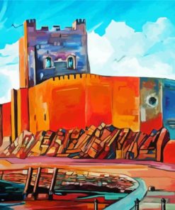 Colorful Carrickfergus Castle Paint By Numbers