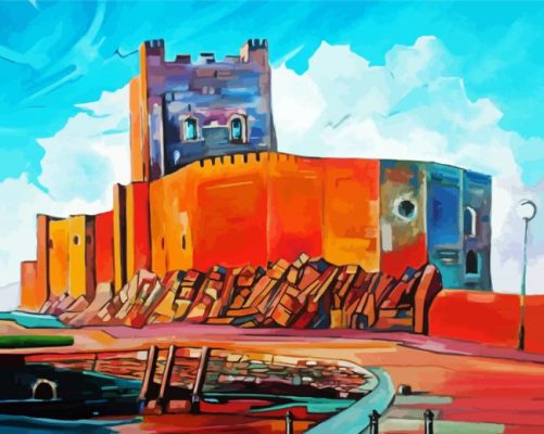 Colorful Carrickfergus Castle Paint By Numbers