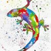 Colourful Gecko Splatter Art Paint By Numbers