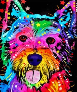 Colourful Westie Dog Paint By Numbers