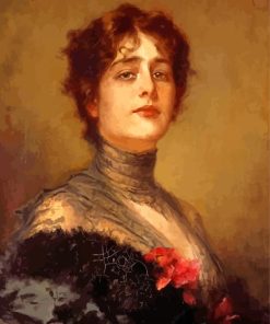 Conrad Kiesel A Portrait Of Spanish Lady Paint By Numbers