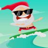 Cool Surfing Santa Paint By Numbers