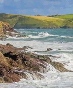 Daymer Bay Seascape Paint By Numbers