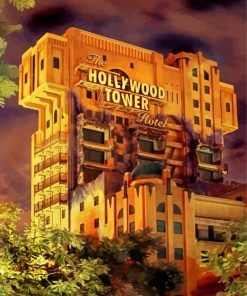 Disney Tower Of Terror Art Paint By Numbers