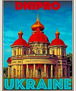 Dnipro Ukraine Poster Paint By Numbers