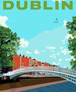 River Liffey Dublin Poster Paint By Numbers