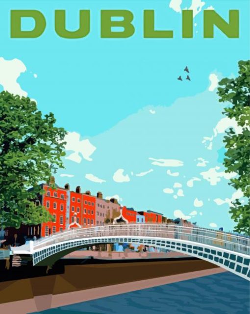 River Liffey Dublin Poster Paint By Numbers