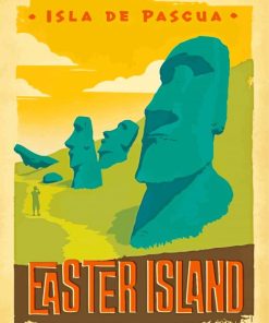 Easter Island Moai Paint By Numbers