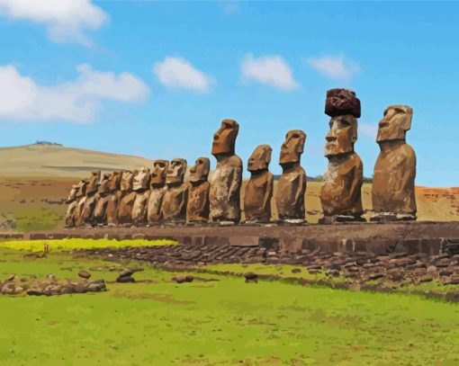 Easter Island Paint By Numbers