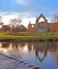 England Bolton Abbey Ruins Paint By Numbers