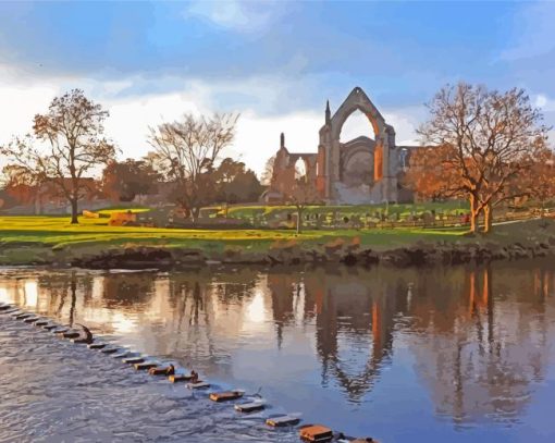 England Bolton Abbey Ruins Paint By Numbers