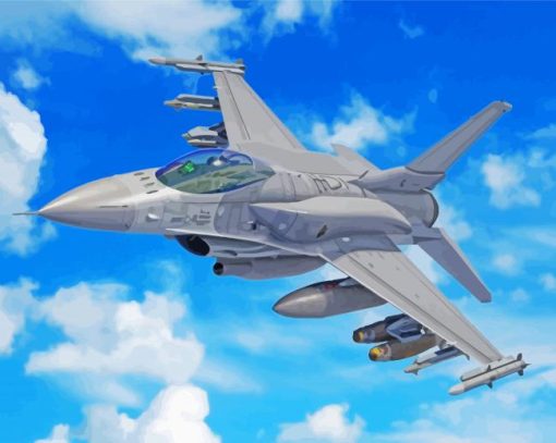 F 16 Fighting Falcon Paint By Numbers