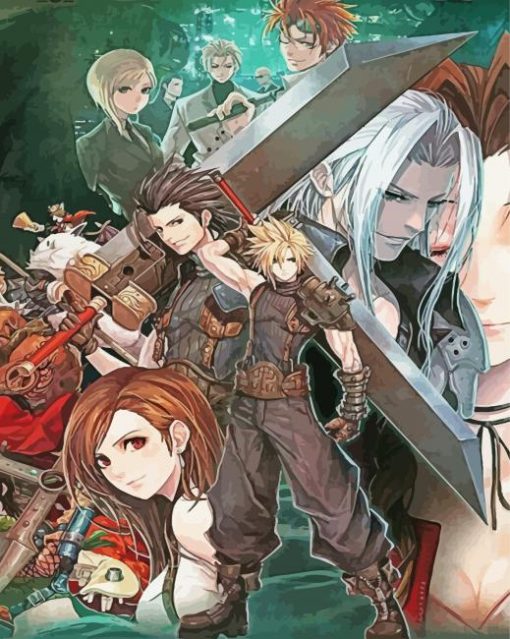 Final Fantasy VII Anime Paint By Numbers