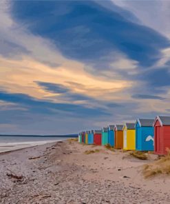 Findhorn Beach Huts Paint By Numbers