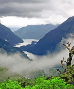 Fiordland New Zealand Landscape Paint By Numbers