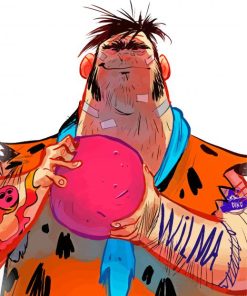 Flintstone Bowling Paint By Numbers