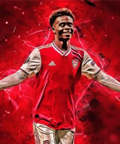 Footballer Bukayo Saka Paint By Numbers