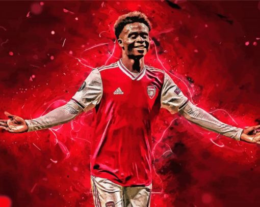 Footballer Bukayo Saka Paint By Numbers