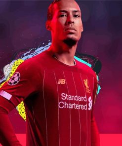 Footballer Virgil Van Dijk Paint By Numbers