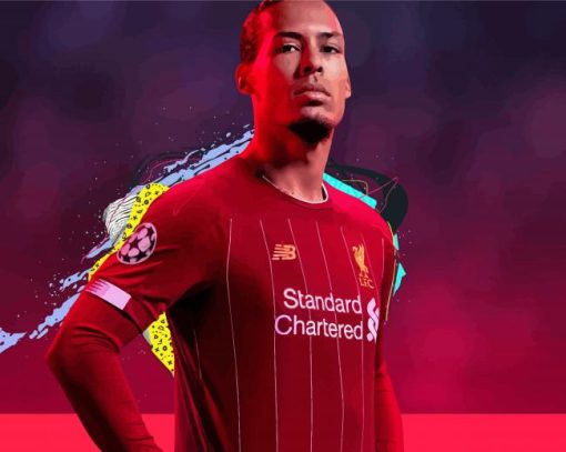 Footballer Virgil Van Dijk Paint By Numbers