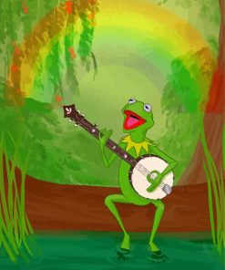 Frog Banjo Player Paint By Numbers