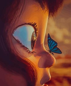 Girl Butterfly Animation Paint By Numbers