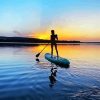 Girl On Paddle Board Silhouette Paint By Numbers