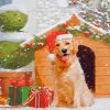 Golden Retriever Christmas Celebration Paint By Numbers