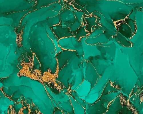 Green Gold Art Paint By Numbers