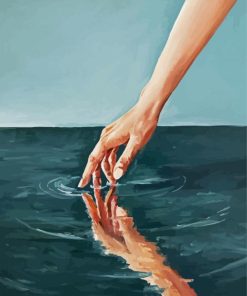 Hand Reflection In Water Paint By Numbers