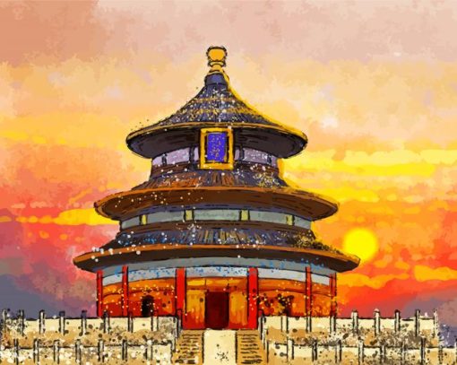 Heaven Temple Beijing China Paint By Numbers