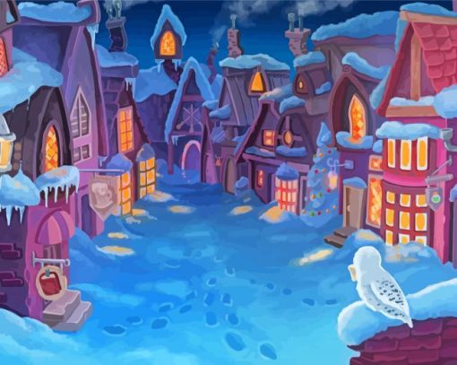 Hogsmeade Cartoon Paint By Numbers